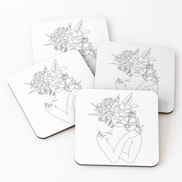 Item preview, Woman face with flowers. Line art female. Abstract face with flowers. Scandinavian print, Nordic, Trendy print, Styled, Scandinavian art, Modern art, Wall art, Print, Minimalistic, Modern Poste    designed and sold by Nina Velychko.