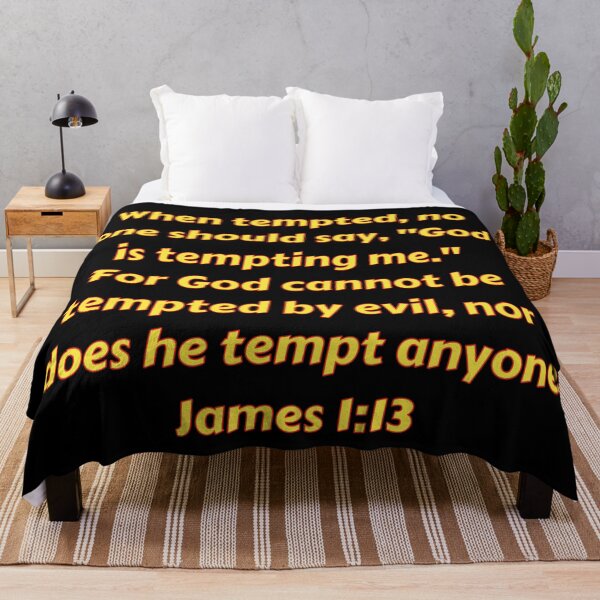 Artikelvorschau, Bibelvers Jakobus 1:13 entworfen und verkauft von Prayingwarrior.