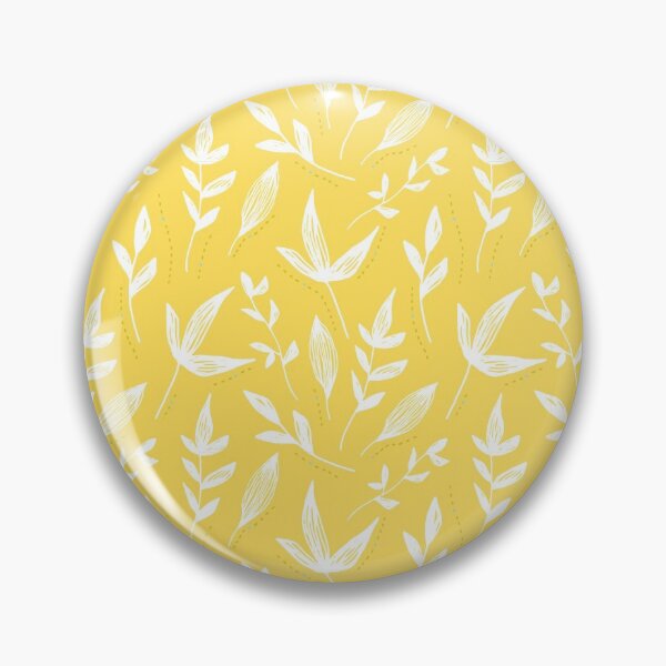 Item preview, Leaf pattern white and black with mustard yellow designed and sold by Little Lady.