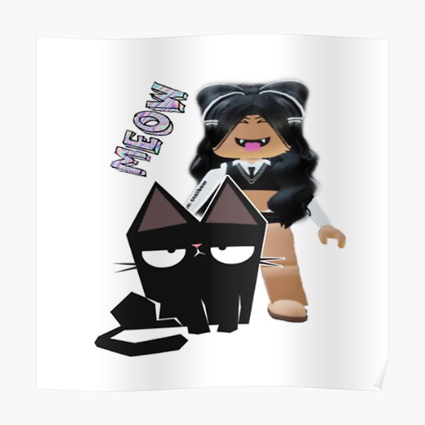Roblox Cat Posters Redbubble - cute cartoon nyan cat roblox poster id