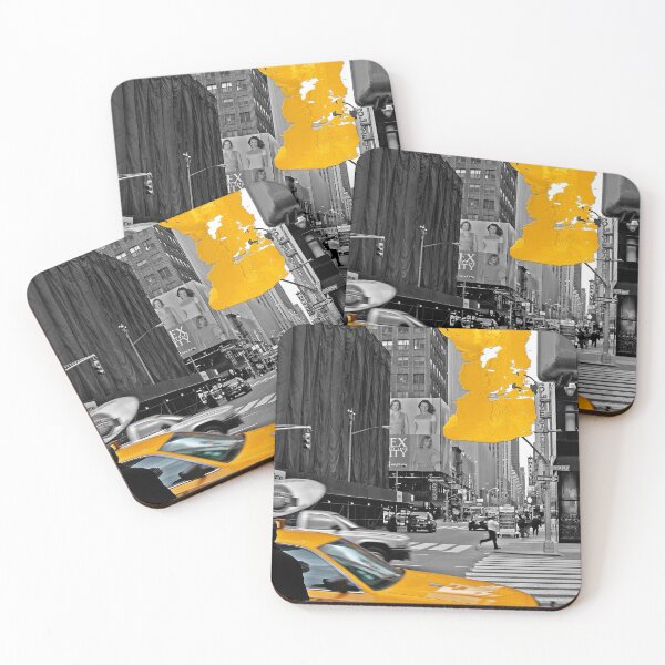 Item preview, NYC Yellow Cabs - Billboard and the City - Brush Stroke designed and sold by Hell-Prints.