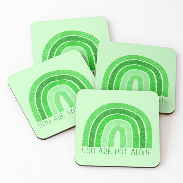Item preview, You are not alone: green for mental health awareness month designed and sold by Happy Puppy Print On Demand.