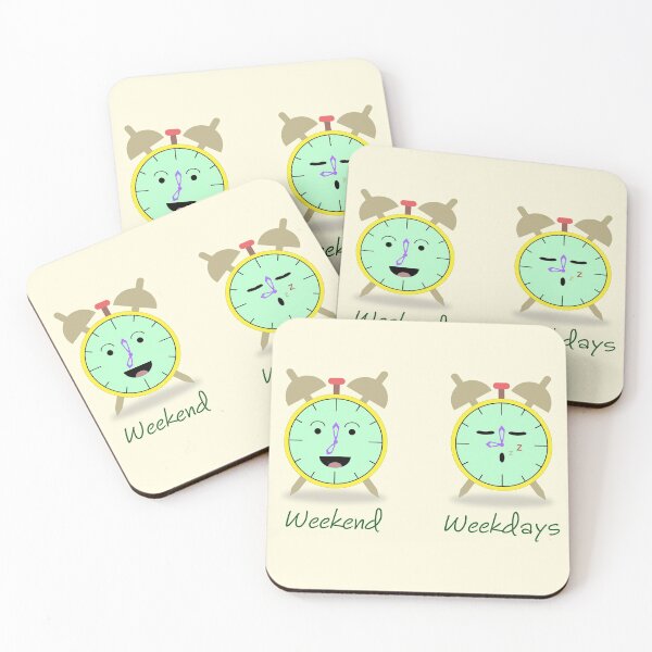 Item preview, weekend vs weekdays waking up designed and sold by DidoArt.