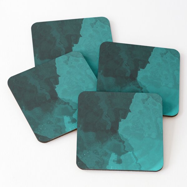 Item preview, Green Watercolor Malachite Ocean Ripples designed and sold by geodeart.
