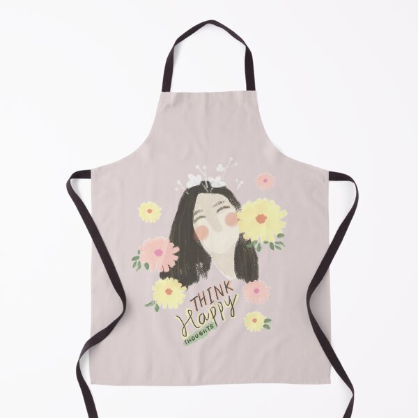Item preview, Think Happy Thought | Girl with Flowers | Flower Girls | Happy Flowers girl designed and sold by Manoondaly.