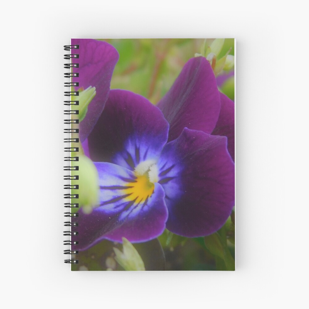 "Purple flower" Spiral Notebook by reneeblack Redbubble