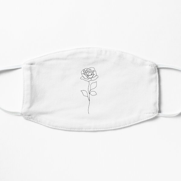 One Line Rose Flat Mask