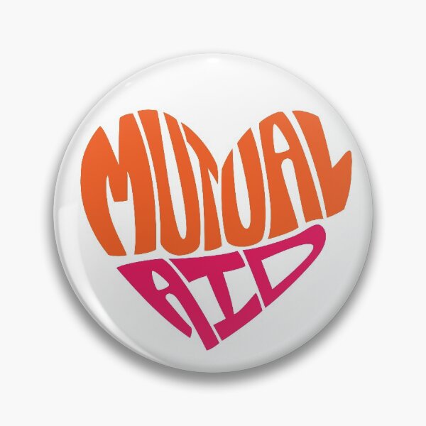 Item preview, Mutual Aid Heart - Orange & Pink designed and sold by Lee Meredith.