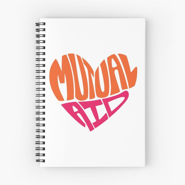 Item preview, Mutual Aid Heart - Orange & Pink designed and sold by Lee Meredith.