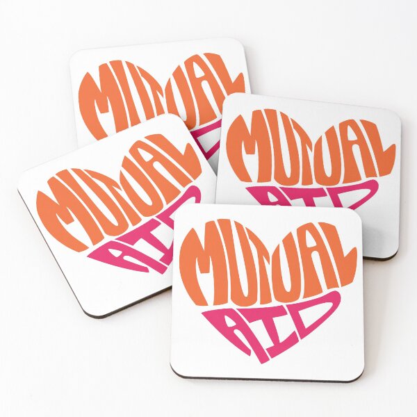 Item preview, Mutual Aid Heart - Orange & Pink designed and sold by Lee Meredith.