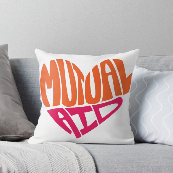 Item preview, Mutual Aid Heart - Orange & Pink designed and sold by Lee Meredith.