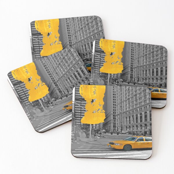 Item preview, NYC Yellow Cabs - Trinity Place - Brush Stroke designed and sold by Hell-Prints.