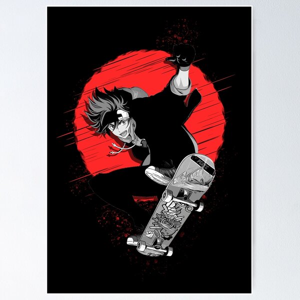  BLUDUG anime poster sk8 the infinity fan art Skater boy:  Posters & Prints