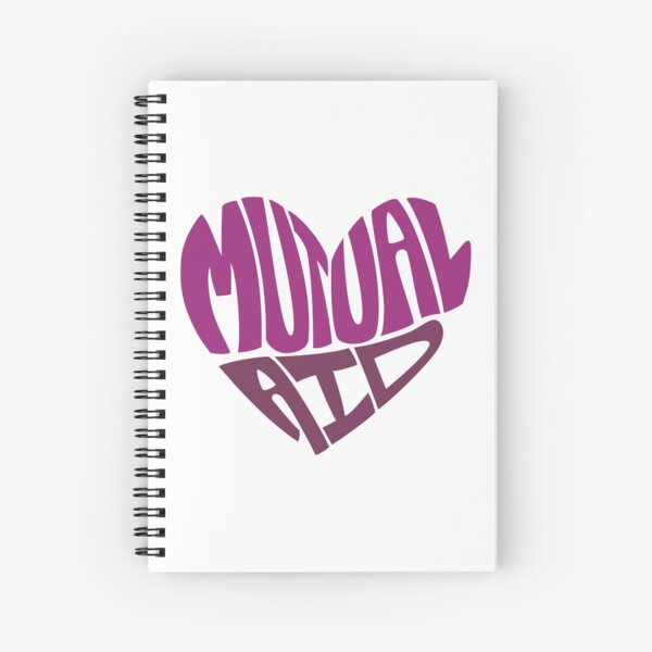 Mutual Aid Heart - Purples Spiral Notebook