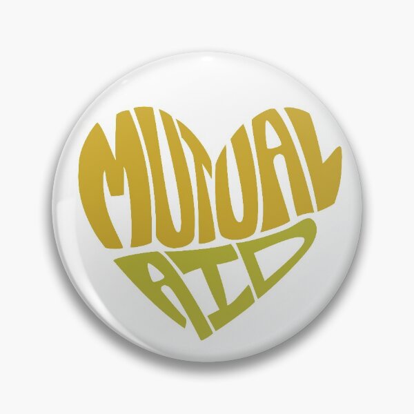 Item preview, Mutual Aid Heart - Yellow & Green designed and sold by Lee Meredith.