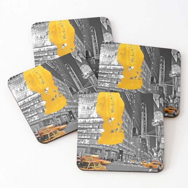 Item preview, NYC Yellow Cabs - At Night - Brush Stroke designed and sold by Hell-Prints.