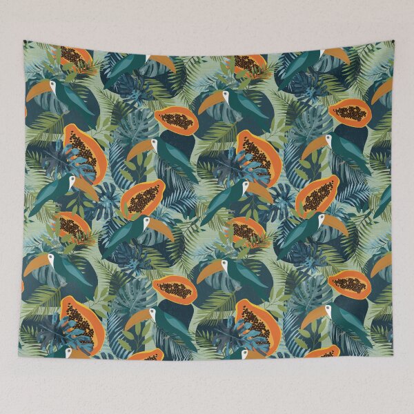 Item preview,  Tropica toucan and papaya designed and sold by SweetCoolVibes.