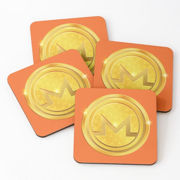 Item preview, Golden Monero XMR Crypto Coin: Orange Mandala Cryptocurrency Art designed and sold by Art-PraveenRai.
