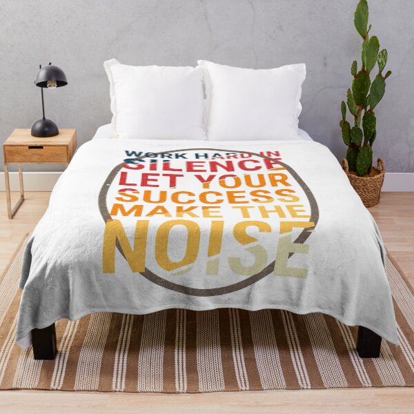 Item preview, Work Hard In Silence And Let The Success Make The Noise - Motivational Quote designed and sold by DrawingBoard.