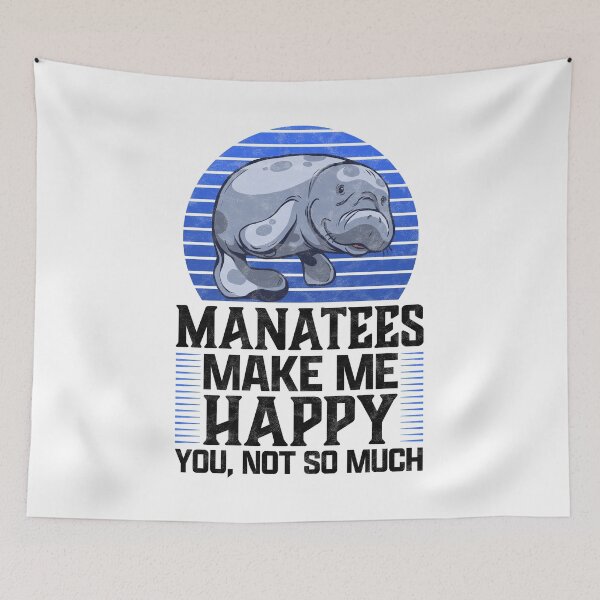 Item preview, Manatees make me happy marine mammals designed and sold by madgrfx.