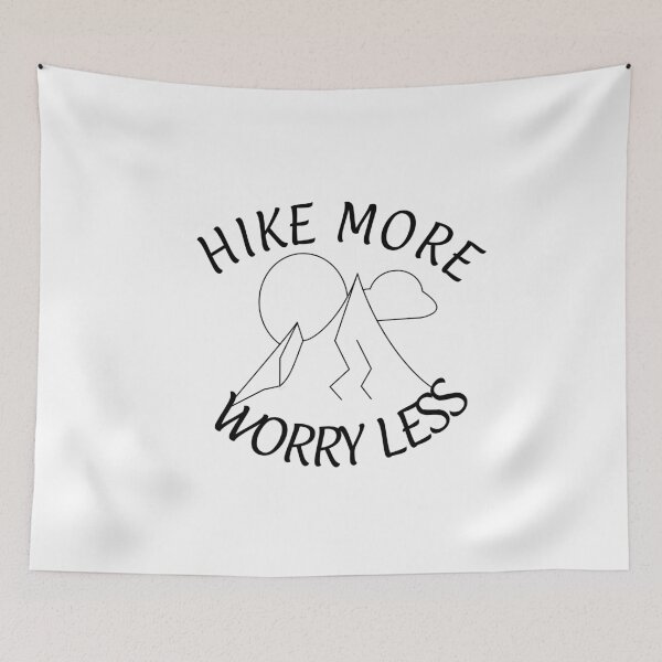 Item preview, Hike More Worry Less Mountains Sunset designed and sold by SHOPBLOB.