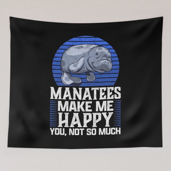 Item preview, Manatees make me happy marine mammals designed and sold by madgrfx.