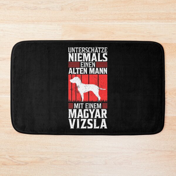 Item preview, Old man with Magyar Vizsla pointing dog saying designed and sold by madgrfx.
