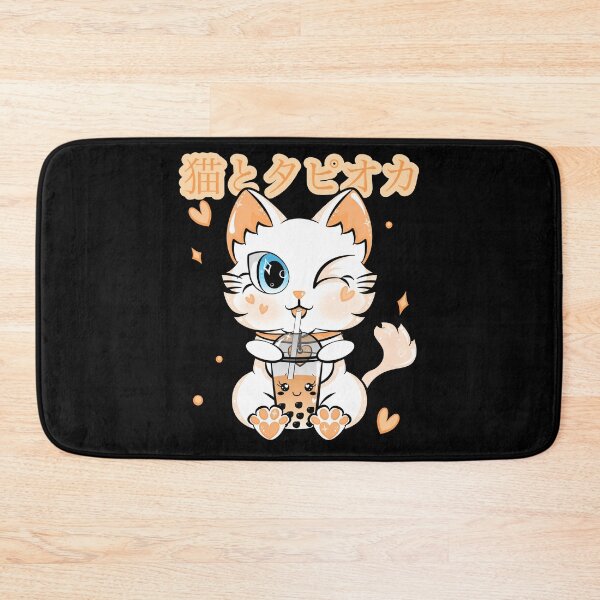 Item preview, Cute Bubble Tea Kawaii Neko Cat Japanese Tapioca Peach designed and sold by ZNOVANNA.