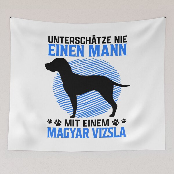 Item preview, Man with Magyar Vizsla pointing dog owner designed and sold by madgrfx.