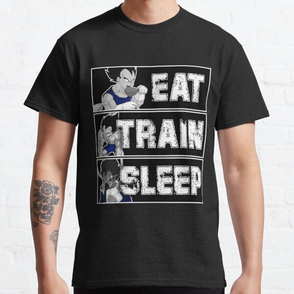 Dragon Ball Z Vegeta Eat Train Sleep Classic T-Shirt