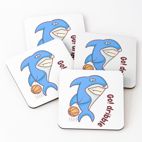 Item preview, a shark is dribbling a basketball designed and sold by Heytoucan.