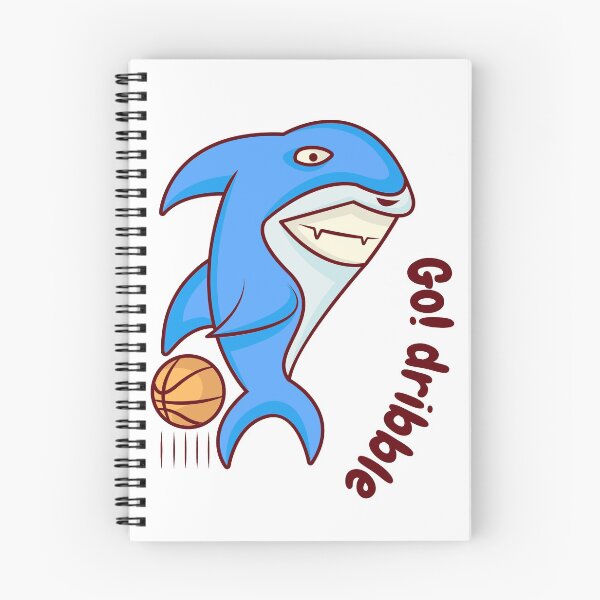 Item preview, a shark is dribbling a basketball designed and sold by Heytoucan.