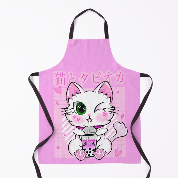 Artikelvorschau, Japanische Erdbeermilch Kawaii Pink Bubble Tea Cat Boba entworfen und verkauft von ZNOVANNA.