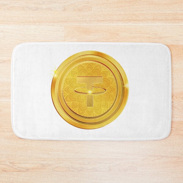 Item preview, Golden Tether USDT Crypto Coin: White Mandala Cryptocurrency Art designed and sold by Art-PraveenRai.