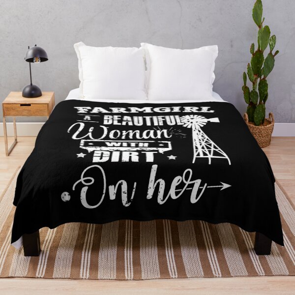 Item preview, Farmgirl a beautiful woman with dirt on her shirt. Cute gift for women and girl love life on the farm designed and sold by Titmit.