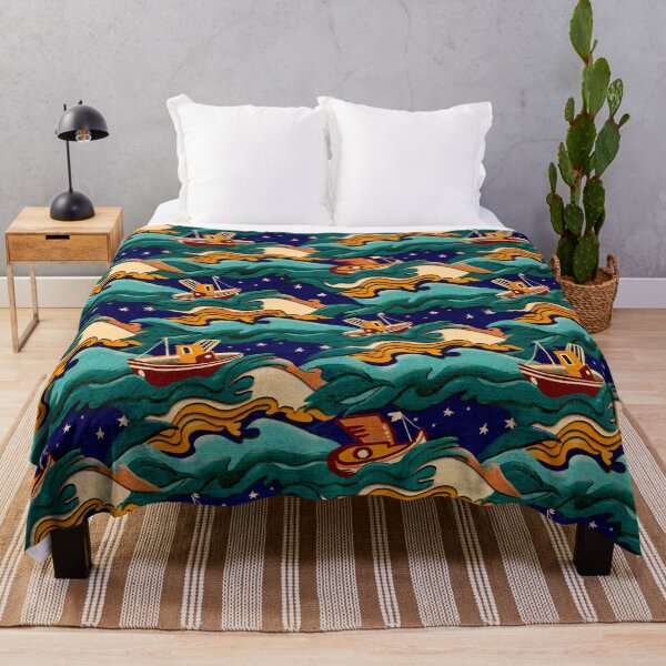 Item preview, Art Deco boats on a stormy sea in cut out effect designed and sold by sueshorman.