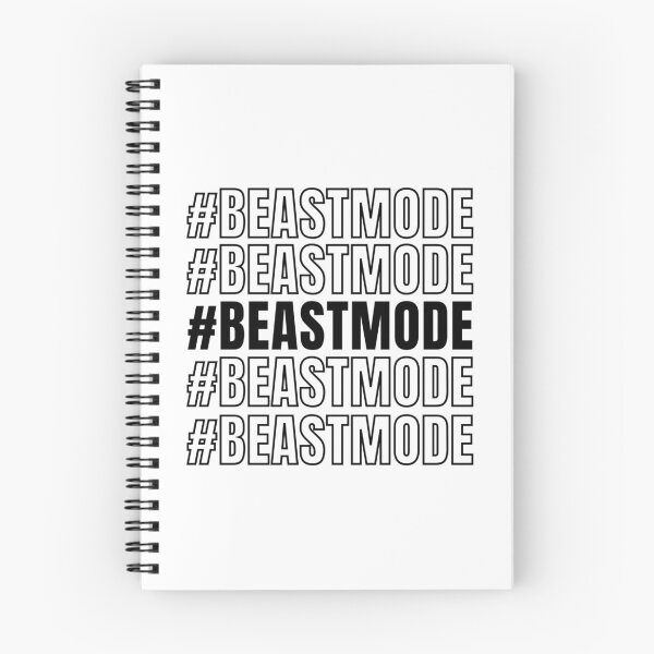Item preview, Beastmode Repeated Text Black - Funny Gym designed and sold by GymWearDepot.