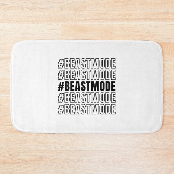 Item preview, Beastmode Repeated Text Black - Funny Gym designed and sold by GymWearDepot.