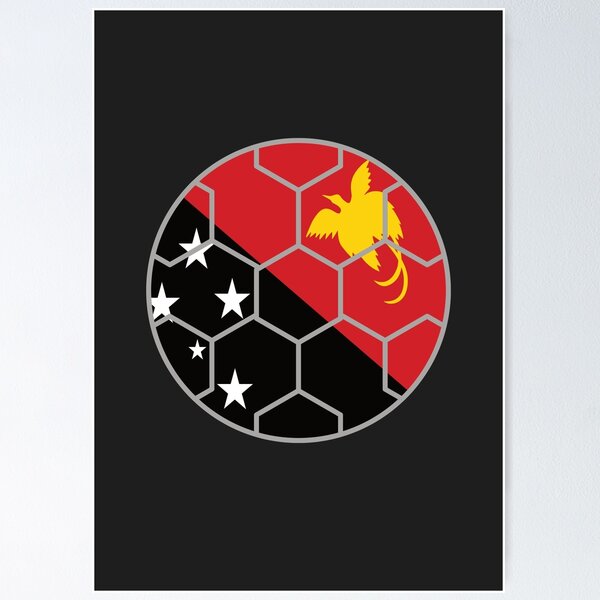 Item preview, Football Ball with Papua New Guinea Flag designed and sold by PNG-pikinini.