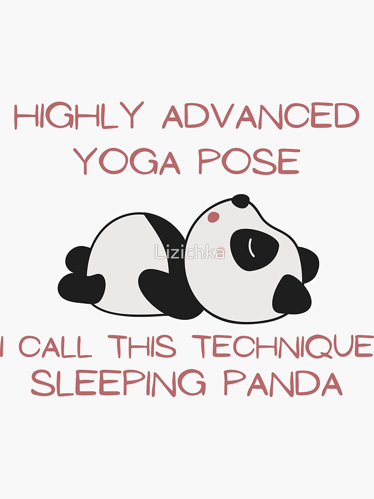 panda yoga Sticker