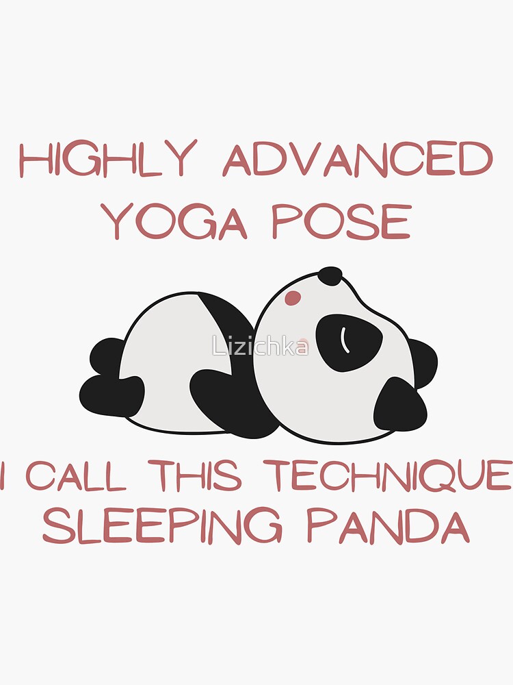 panda yoga Sticker for Sale by Lizichka