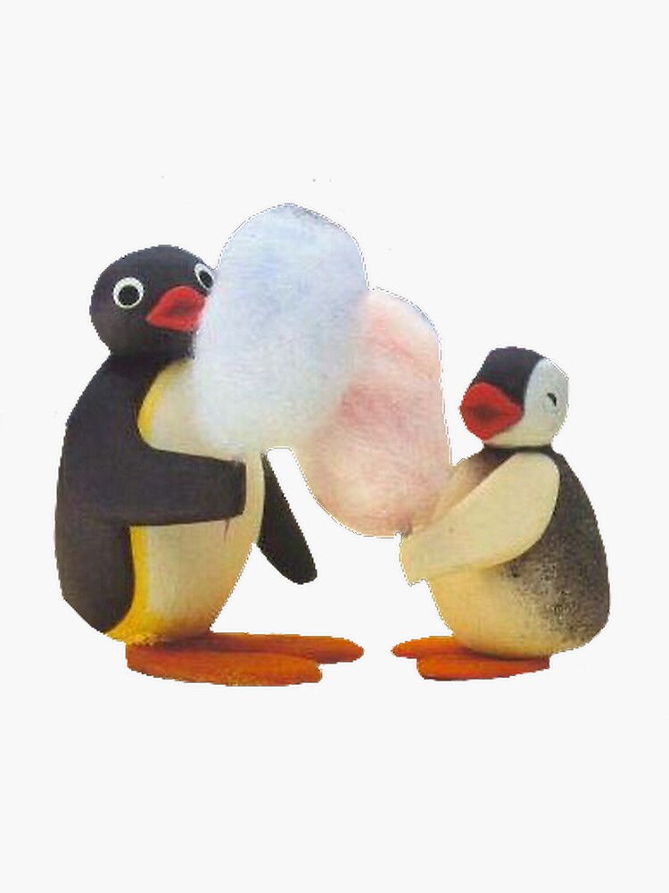 Imagen 3 de 3, Pegatina con la obra pingu de algodón de azúcar, diseñada y vendida por Multiminjae.