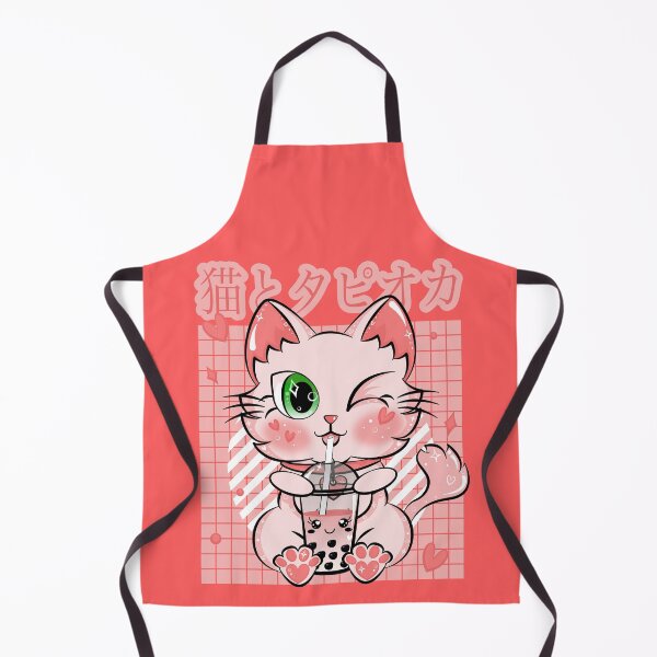 Item preview, Bubble Tea Kawaii Cat Japanese Red Cherry Tapioca designed and sold by ZNOVANNA.
