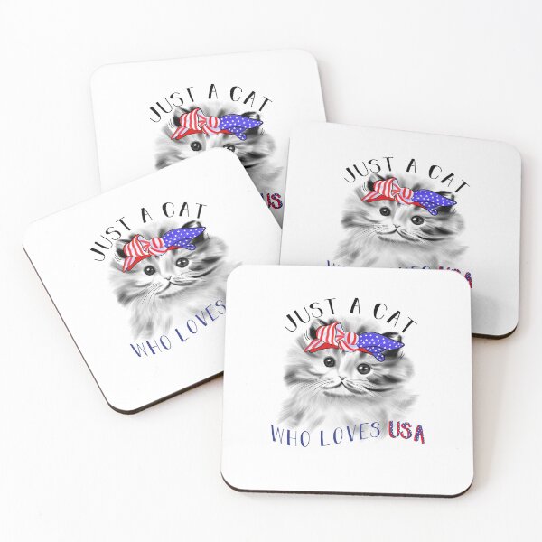 Item preview, Just A Cat Who Loves USA designed and sold by Dutlu.