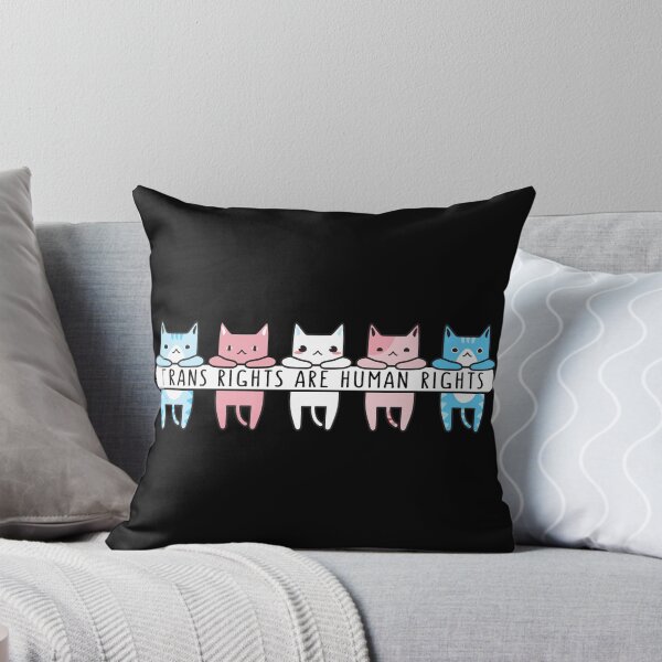 Item preview, Transgender Flag Color Cats: Trans Rights Are Human Rights designed and sold by Happy Puppy Print On Demand.