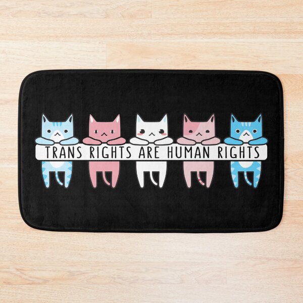 Item preview, Transgender Flag Color Cats: Trans Rights Are Human Rights designed and sold by Happy Puppy Print On Demand.