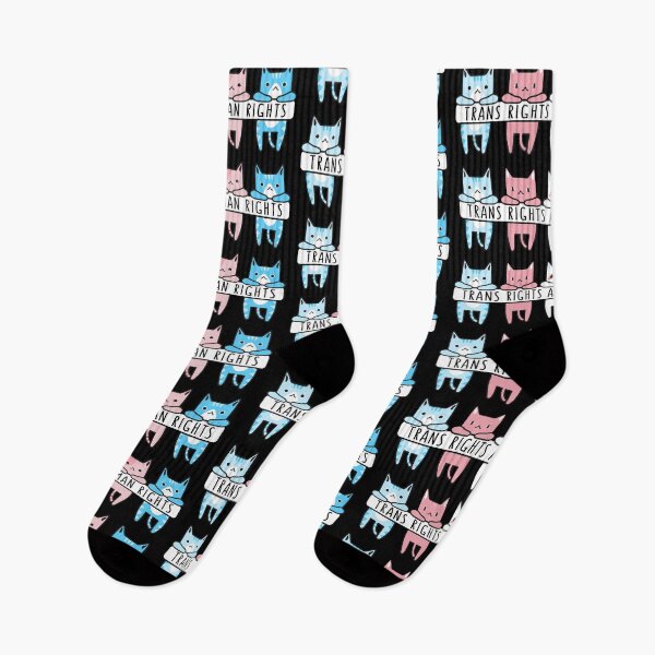 Item preview, Transgender Flag Color Cats: Trans Rights Are Human Rights designed and sold by Happy Puppy Print On Demand.