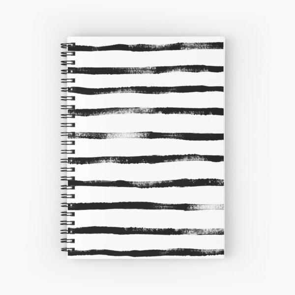 Thin Brush Stroke Stripe Spiral Notebook