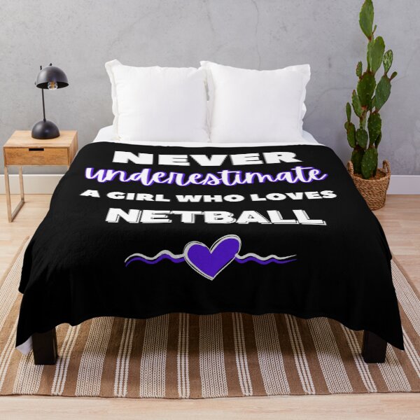 Item preview, Never underestimate a girl who loves netball  designed and sold by TheGreenGoat.