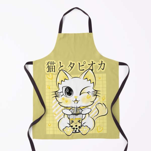 Item preview, Boba Tea Drinking Neko Kawaii Cat Retro Style Anime designed and sold by ZNOVANNA.